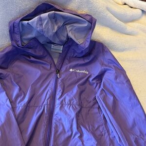Columbia Rain Coat Jacket Hooded Zip Lightweight Childrens Kids Youth sm